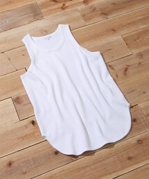 nissen | ロング丈ワッフルタンクトップ【３L以上お腹ゆったり】(タンクトップ)