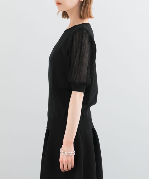 URBAN RESEARCH ROSSO（アーバンリサーチロッソ）の「ドッキングシアープリーツスリーブプルオーバー（ニット/セーター・レディース・OFF WHITE/L/BEIGE/BLACK/MUSCAT・FREE）」の22枚目の写真