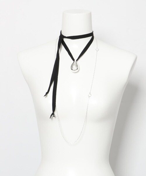 URBAN RESEARCH ROSSO（アーバンリサーチロッソ）の「in mood　BIG DROP/2P necklace（ネックレス・レディース・svbk・-0）」の7枚目の写真