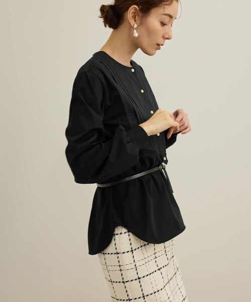 ROPE'(ロペ)の「【洗える】布帛コンビシャツカットソー(Tシャツ/カットソー・レディース・ブラック/ホワイト・F)」の10枚目の写真