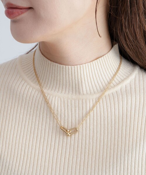 URBAN RESEARCH Sonny Label（アーバンリサーチサニーレーベル）の「ステンレスボーントップネックレス（ネックレス・レディース・シルバー/ゴールド・One）」の2枚目の写真