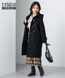 nissen | 小さいサイズ　フラノストレッチダッフルコート　低身長さん・小柄女性(ダッフルコート)