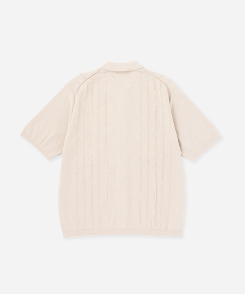 Saturdays NYC(サタデーズ ニューヨークシティ )の「Kenneth Knit SS Shirt(ポロシャツ・レディース・ブラック/キナリ/レンガ・L/M/S/XL)」の14枚目の写真