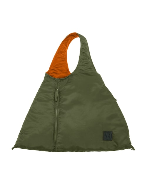 UN3D.（アンスリード）の「2WAY PADDED TRIANGLE BAG（ハンドバッグ・レディース・ブラック/ライム/カーキ・F）」の10枚目の写真