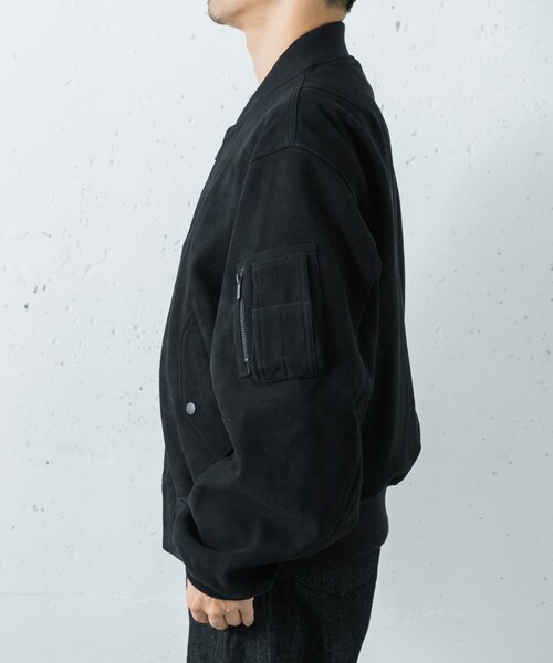URBAN RESEARCH（アーバンリサーチ）の「SEVEN BY SEVEN　LEATHER MA-1 BLOUSON（ブルゾン・メンズ・010 BLK・M/L）」の5枚目の写真
