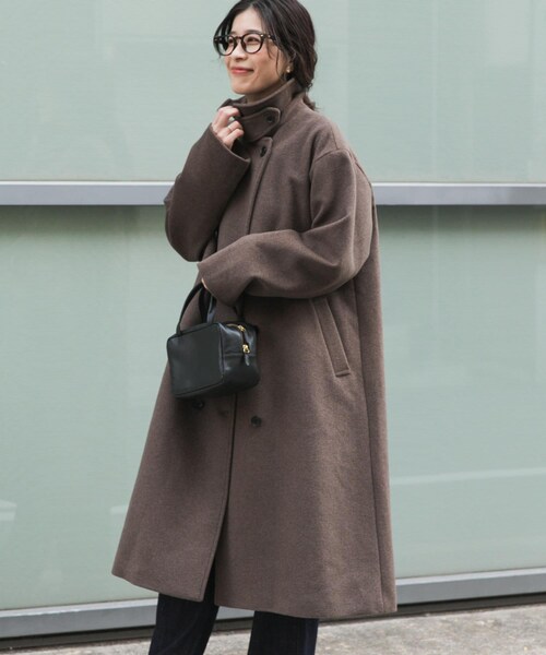 URBAN RESEARCH DOORS（アーバンリサーチドアーズ）の「ウールロングコート（テーラードジャケット・レディース・杢BROWN/NAVY・M）」の17枚目の写真