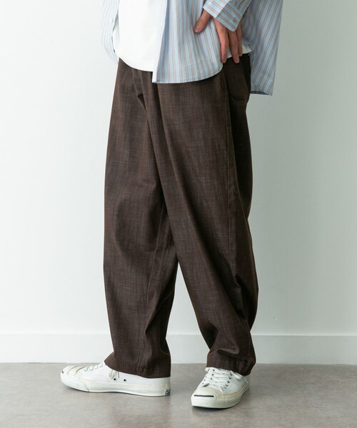 URBAN RESEARCH Sonny Label（アーバンリサーチサニーレーベル）の「デニムライクイージーワイドパンツ（デニムパンツ・メンズ・ブルー/ブラック/ブラウン・S/M/L）」の22枚目の写真