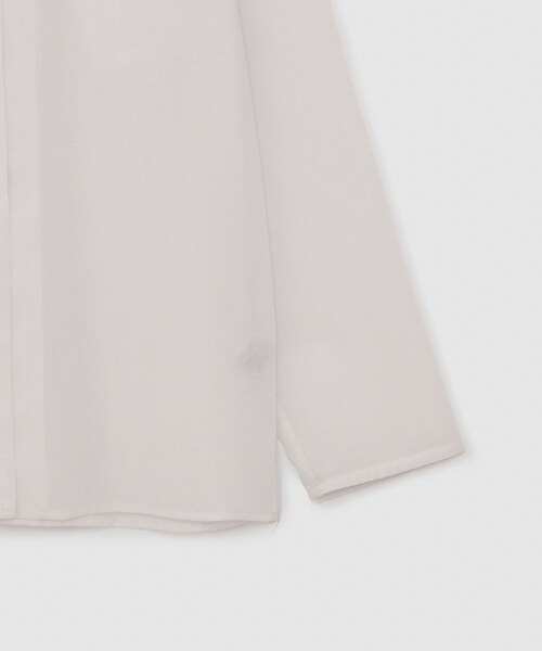 ROPE'（ロペ）の「マナードボイルシアー開襟シャツ/セットアップ対応（シャツ/ブラウス・レディース・ブラック/オフホワイト/ベージュ・F）」の19枚目の写真