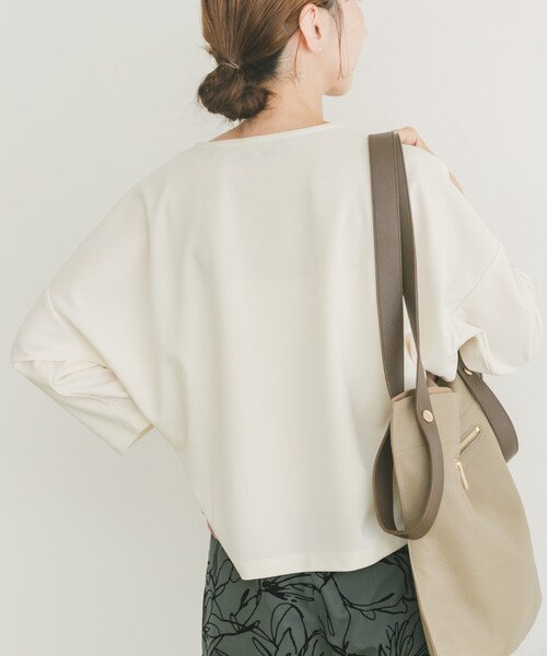 ITEMS URBANRESEARCH（アイテムズ アーバンリサーチ）の「カットジョーゼット7分袖プルオーバー（Tシャツ/カットソー・レディース・OFF/L.BLU/CHA・FREE）」の7枚目の写真