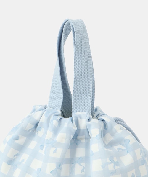 ROPE' PICNIC(ロペピクニック)の「【KIDS/キッズ】チェック×リボン柄ナップザック(バックパック/リュック・キッズ・サックス/ラベンダー系・F)」の16枚目の写真