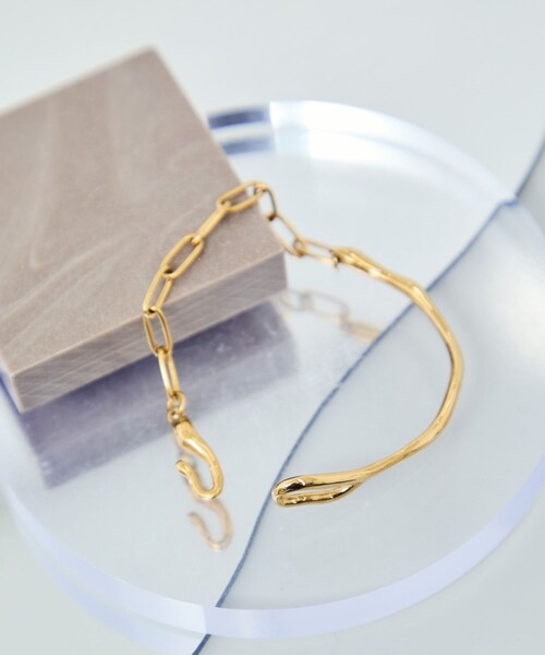 ROPE' PICNIC（ロペピクニック）の「ステンレスデザインバングル（バングル/リストバンド・レディース・ゴールド/ゴールド系/シルバー/シルバー系・F）」の5枚目の写真