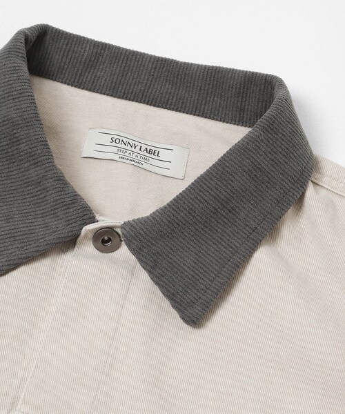 URBAN RESEARCH Sonny Label（アーバンリサーチサニーレーベル）の「ウォッシュドツイル襟切替ジャケット（ブルゾン・メンズ・アイボリー/ベージュ/チャコール・M/L）」の17枚目の写真