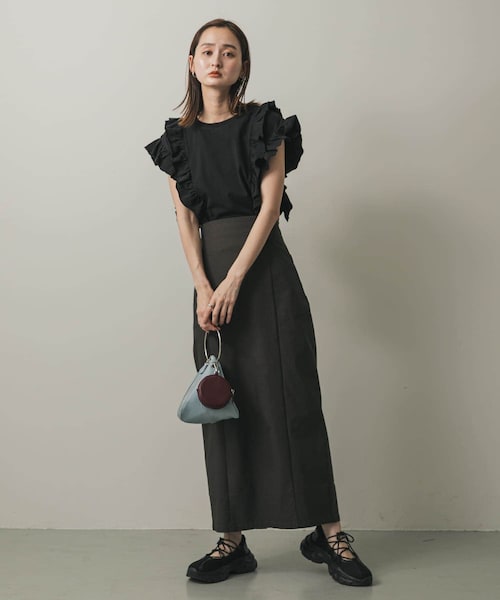 SENSE OF PLACE by URBAN RESEARCH（センスオブプレイスバイアーバンリサーチ）の「フープハンドルバッグ（ハンドバッグ・レディース・L.BLUE/BLACK/CAMEL・one）」の8枚目の写真