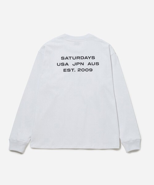 Saturdays NYC（サタデーズ ニューヨークシティ ）の「Max Weight LS Tee（Tシャツ/カットソー・レディース・ブラック/ホワイト/キャメル/ネイビー/スミクロ/キナリ・L/M/S/XL/XS/XXL）」の14枚目の写真