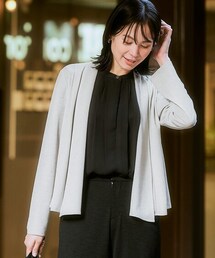nissen | 【レディーススーツ】セットアップ対応ショールカラージャケット（上下別売・うすカルジャージーシリーズ）(フォーマルスーツ/小物)