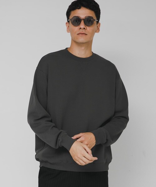 URBAN RESEARCH Sonny Label（アーバンリサーチサニーレーベル）の「ヘビーウェイトコットンベーシックスウェット（スウェット・メンズ・ネイビー/ブラック/チャコール/杢グレー/ダークブラウン・S/M/L/XL）」の17枚目の写真