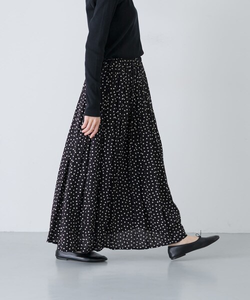 かぐれ（カグレ）の「ドットギャザースカート（スカート・レディース・BLACK・Free）」の7枚目の写真