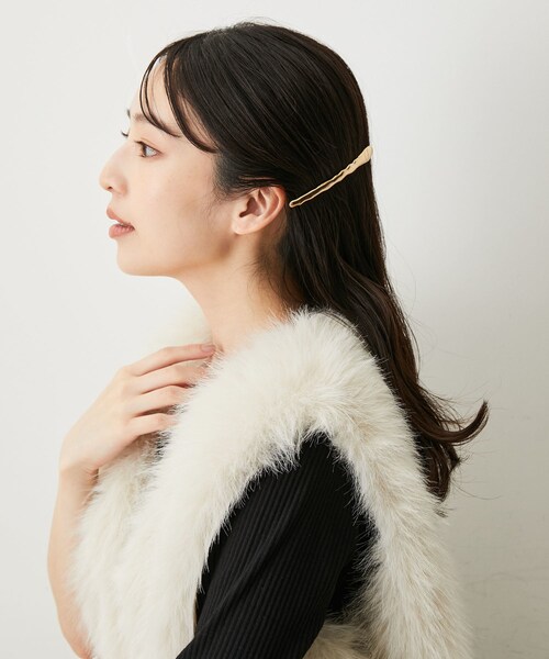 VIS（ビス）の「ニュアンスメタルラインバレッタ（バレッタ/ヘアクリップ・レディース・ゴールド/シルバー・F）」の15枚目の写真