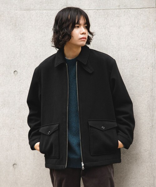 URBAN RESEARCH DOORS(アーバンリサーチドアーズ)の「ウールブレンドハリントンジャケット(テーラードジャケット・メンズ・MOCHA/BLACK・M/L)」の12枚目の写真