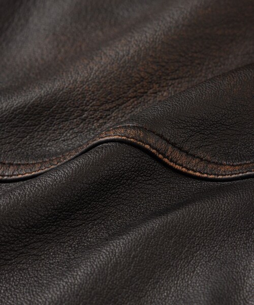 Saturdays NYC(サタデーズ ニューヨークシティ )の「Emil Type-1 Nappa Leather Jacket(ブルゾン・レディース・ダークブラウン・L/M/S/XL)」の13枚目の写真