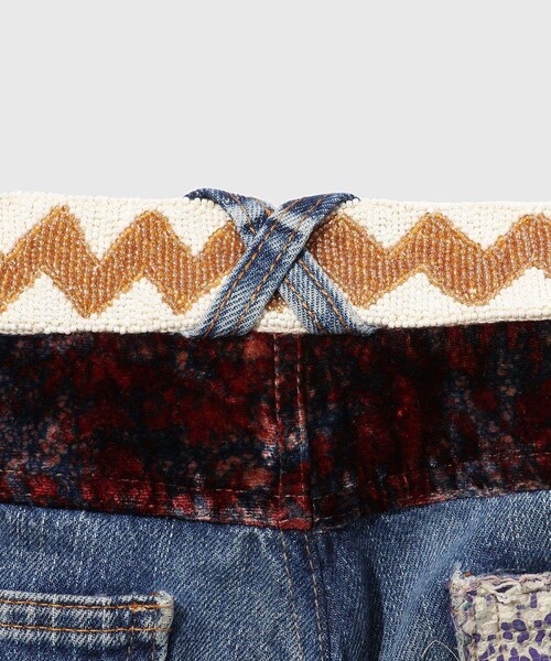 ADAM ET ROPE'（アダムエロペ）の「【Kartik Research/カルティック リサーチ】Manali Patchwork Jeans（デニムパンツ・メンズ・ブルー系・30/32）」の12枚目の写真