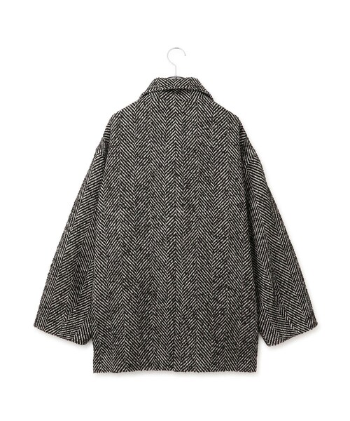 ADAM ET ROPE'(アダムエロペ)の「【WEB限定】・【定番】スタンドカラーウールミドルコート(その他アウター・レディース・ブラック系/ダークブラウン系・F)」の8枚目の写真