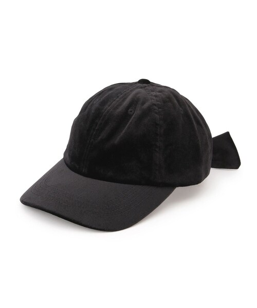 Jayro(ジャイロ)の「ベロアバックリボンキャップ(キャップ・レディース・ブラック/ベージュ/ネイビー・M)」の1枚目の写真