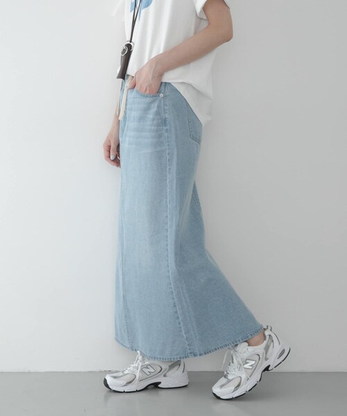 URBAN RESEARCH Sonny Label（アーバンリサーチサニーレーベル）の「ライトオンスIラインデニムスカート（デニムスカート・レディース・アイボリー/ライトインディゴ・36/38）」の17枚目の写真