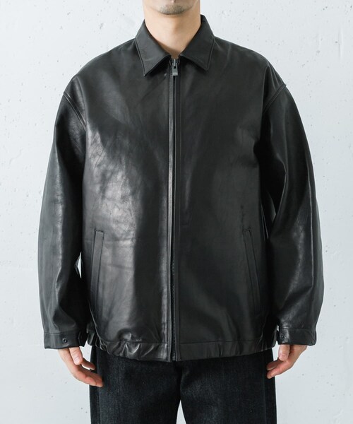 URBAN RESEARCH(アーバンリサーチ)の「semoh Horse Leather Jacket(ライダースジャケット・メンズ・BLACK・2)」の4枚目の写真