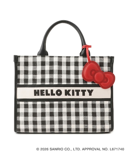 VIS(ビス)の「【HELLO KITTY×VIS】日焼けデザイン ハローキティ雑材トートバッグ(トートバッグ・レディース・ブラック系/レッド系/その他・F)」の14枚目の写真