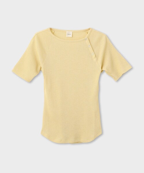 ROPE'(ロペ)の「【一部店舗限定】【REALM(レルム)】HALF-SLEEVE TOP|半袖Tシャツ(Tシャツ/カットソー・レディース・ホワイト/パープル/イエロー・38)」の12枚目の写真