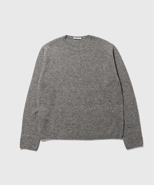 ADAM ET ROPE'(アダムエロペ)の「【AURALEE/オーラリー】CASHMERE NEP KNIT P/O(ニット/セーター・メンズ・ブラック/ライトグレー・3/4)」の4枚目の写真