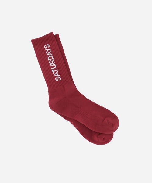 Saturdays NYC（サタデーズ ニューヨークシティ ）の「Logo Sock（ソックス/靴下・メンズ・キャメル/ブルー/レッド・F）」の3枚目の写真