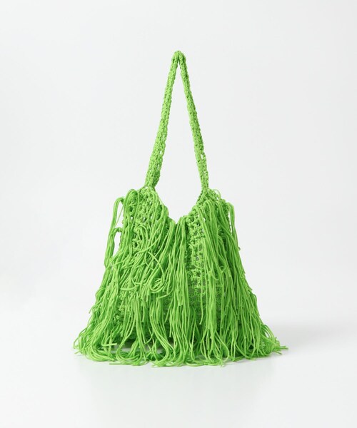 KBF（ケイビーエフ）の「フリンジニットBAG（ハンドバッグ・レディース・GREEN/BEIGE/BLACK・one）」の20枚目の写真