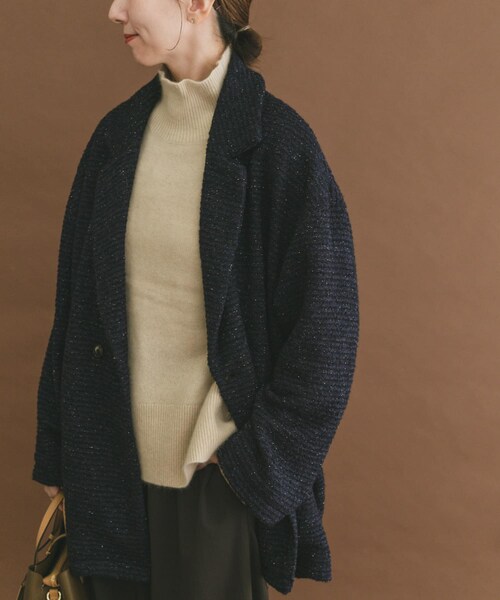 ITEMS URBANRESEARCH（アイテムズ アーバンリサーチ）の「オーバーサイズジャケット（テーラードジャケット・レディース・G.CHECK/NVY/B.CHECK/BRN・Free）」の6枚目の写真