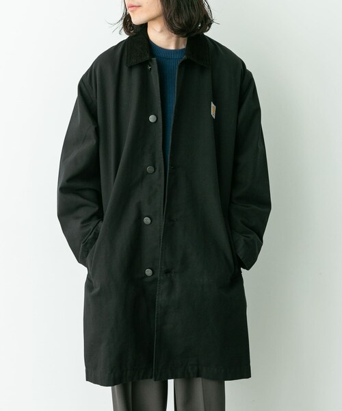 URBAN RESEARCH Sonny Label（アーバンリサーチサニーレーベル）の「carhartt　WEBSTER COAT（ステンカラーコート・メンズ・Black・S/M）」の4枚目の写真