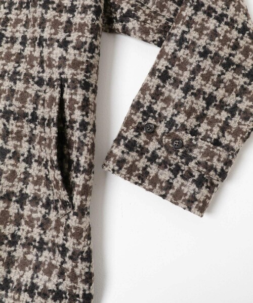 URBAN RESEARCH（アーバンリサーチ）の「semoh　Check Coat（ステンカラーコート・メンズ・BEIGE・2）」の7枚目の写真