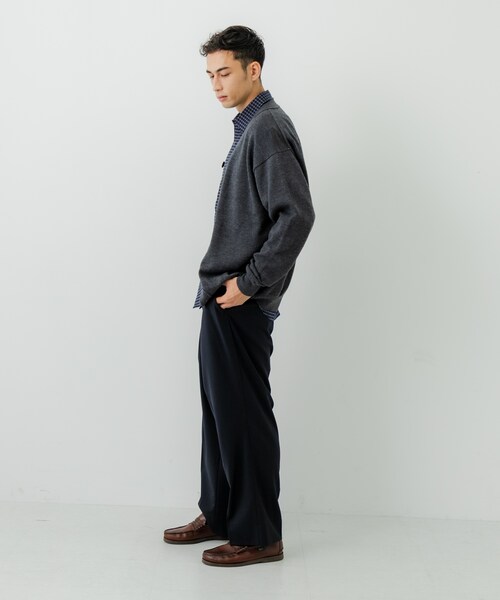 URBAN RESEARCH（アーバンリサーチ）の「CASH FEEL W/MID CARDIGAN（カーディガン/ボレロ・メンズ・BLACK/CHARCOAL/BROWN・M/L）」の9枚目の写真