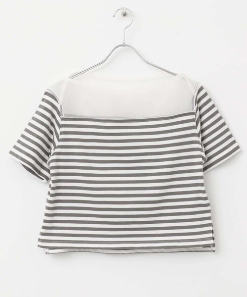 URBAN RESEARCH ROSSO（アーバンリサーチロッソ）の「F by ROSSO　シアードッキングカットソー（Tシャツ/カットソー・レディース・BLACK/GRAY・FREE）」の2枚目の写真