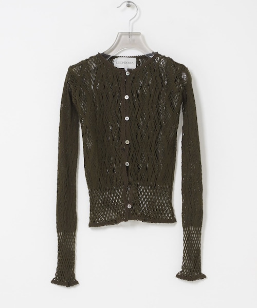 URBAN RESEARCH(アーバンリサーチ)の「EUCHRONIA STRETCH LACE CARDIGAN(カーディガン/ボレロ・レディース・IVORY/KHAKI・Free)」の2枚目の写真