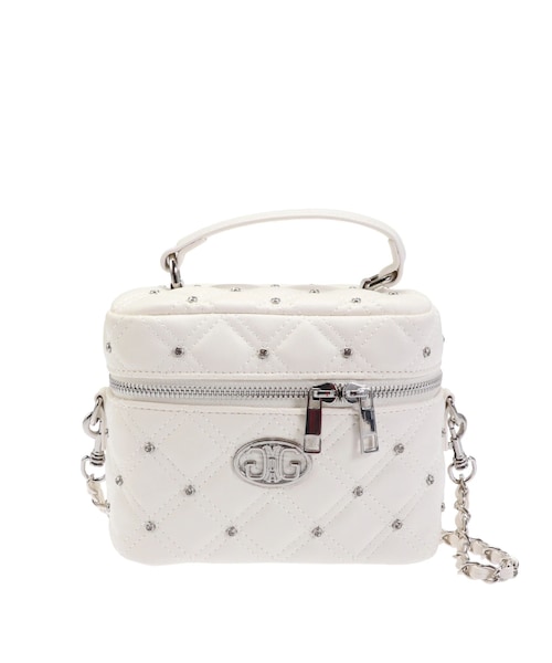 GYDA（ジェイダ）の「ラインストーンキルティングBAG（ハンドバッグ・レディース・オフホワイト・F）」の2枚目の写真