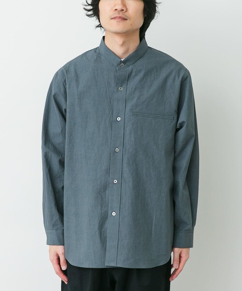 URBAN RESEARCH DOORS（アーバンリサーチドアーズ）の「STILL BY HAND　LINENMIXEDNARROWCOLLARSHIRTS（シャツ/ブラウス・メンズ・LT.BEIGE/BLUE GREY/NAVY・46/48）」の10枚目の写真