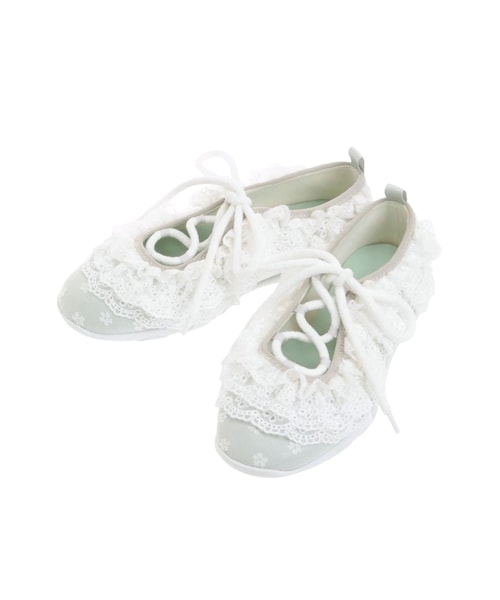 merry jenny（メリージェニー）の「Frill Ballet Sneakers（その他シューズ・レディース・オフホワイト/アイボリー/ブラック/ミントグリーン・M/L）」の5枚目の写真