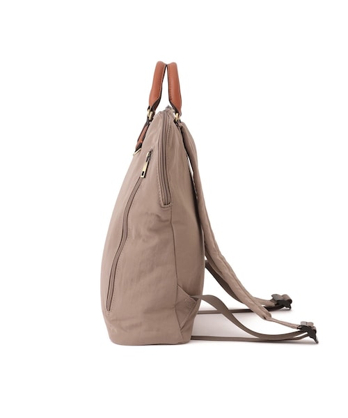 Jayro（ジャイロ）の「皺ナイロンL字リュック（バックパック/リュック・レディース・ブラック/ホワイト系/ブラウン系/ブルー系・F）」の12枚目の写真