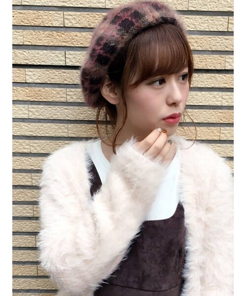 dazzlin（ダズリン）の「【goods】アンゴラベレー帽（ハンチング/ベレー帽・レディース・ベージュ/パープル/ブラック/レッド/ミックス/ブラウン・F）」の12枚目の写真