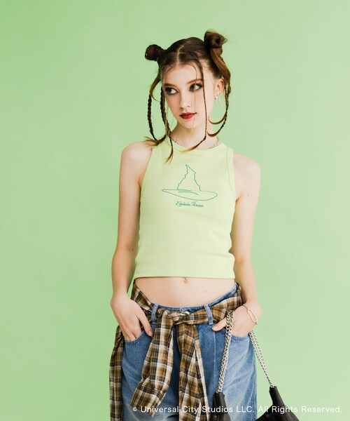 SENSE OF PLACE by URBAN RESEARCH（センスオブプレイスバイアーバンリサーチ）の「『別注』WICKED×SENSE OF PLACE　タンクトップ（タンクトップ・レディース・GREEN/PINK/GRAY・one）」の16枚目の写真