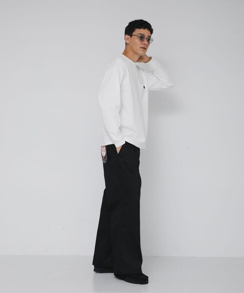 URBAN RESEARCH Sonny Label（アーバンリサーチサニーレーベル）の「ポンチポケット付ロングスリーブTシャツ（Tシャツ/カットソー・メンズ・ホワイト/グレージュ/チャコール/ブラック/ブルーグレー・M/L/XL）」の16枚目の写真