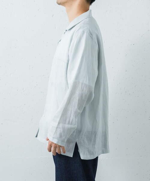 URBAN RESEARCH（アーバンリサーチ）の「MARKAWARE　COMFORT FIT OPEN COLLAR（シャツ/ブラウス・メンズ・TAUPE/ICE/BLACK・1/2）」の17枚目の写真