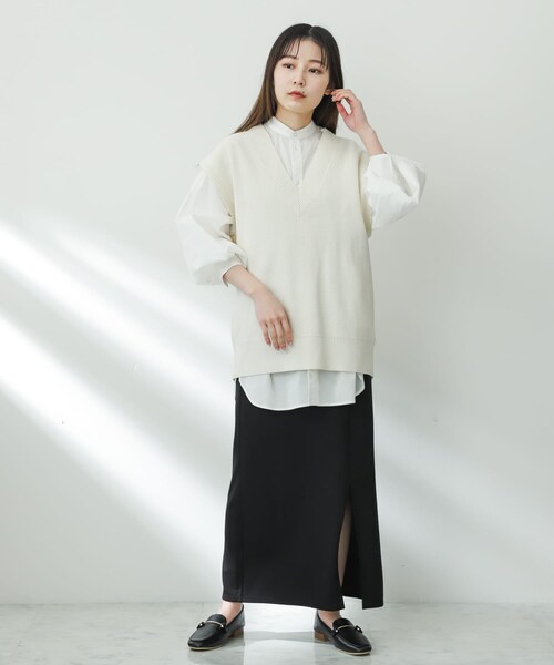 SENSE OF PLACE by URBAN RESEARCH(センスオブプレイスバイアーバンリサーチ)の「スリットペンシルスカート(スカート・レディース・GREIGE/BLACK/BROWN・S/M)」の20枚目の写真