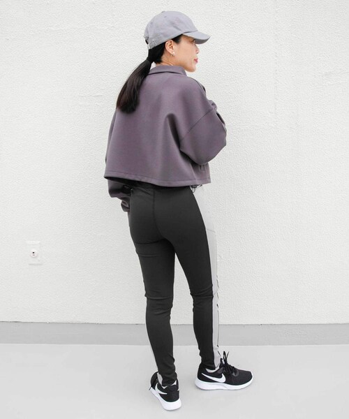 URBAN RESEARCH Sonny Label（アーバンリサーチサニーレーベル）の「SLAB　Stand Short Blouson（スウェット・レディース・グレージュ/チャコール・FREE）」の11枚目の写真